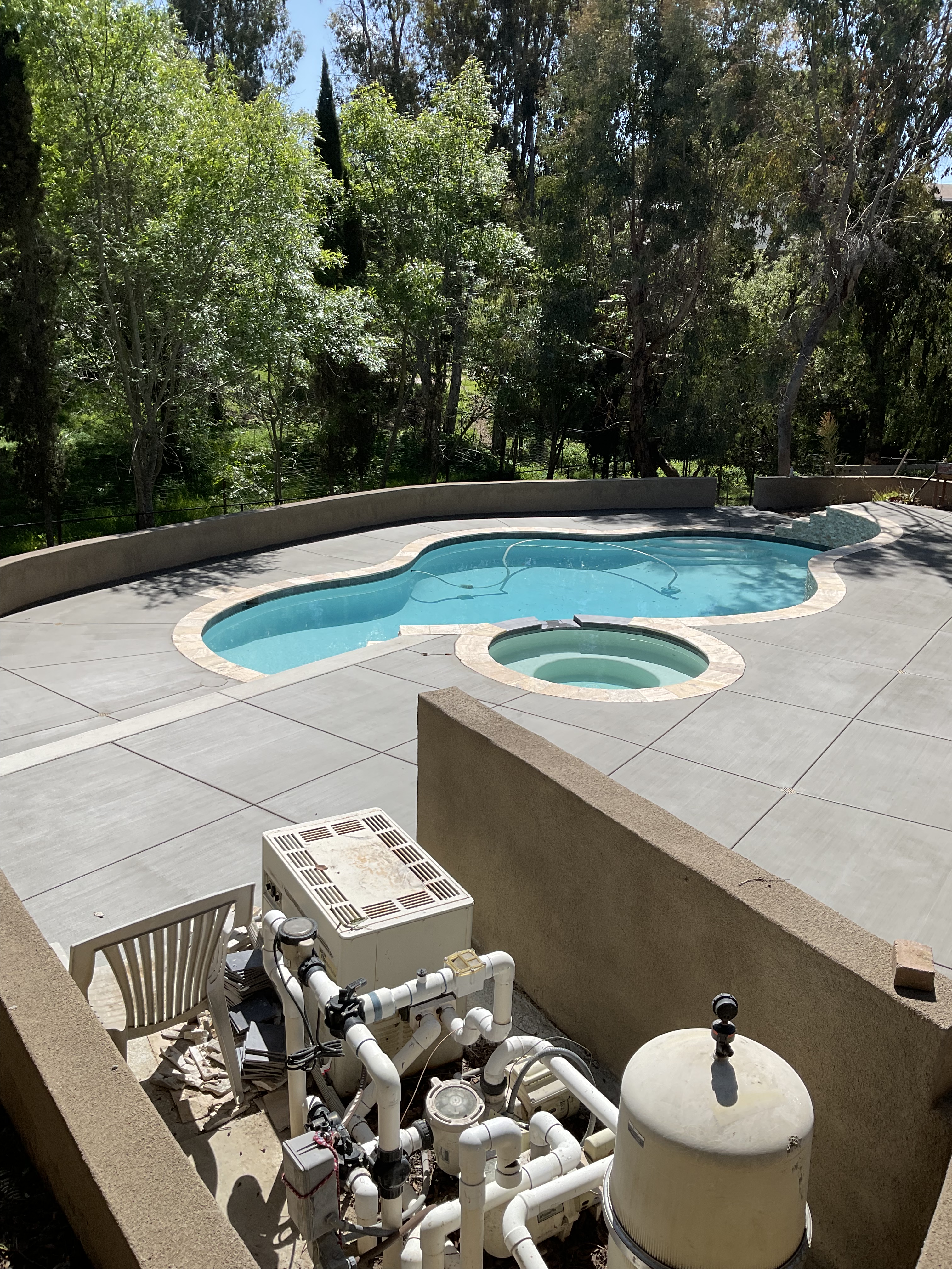 Finished pool deck