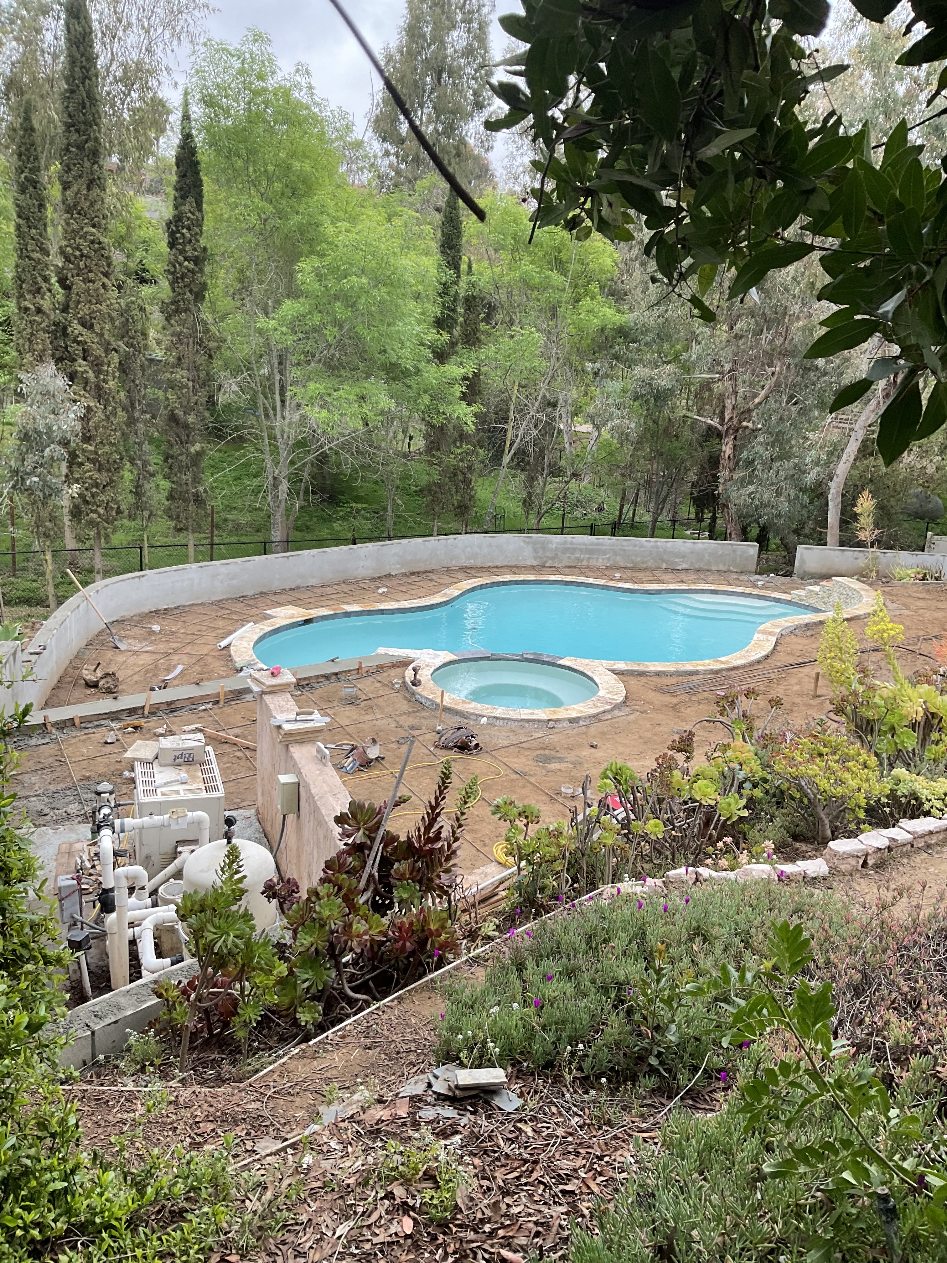 Pool in progress